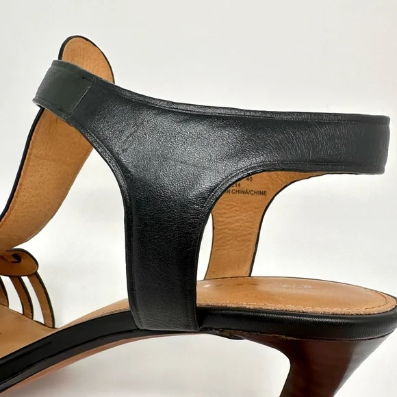 🎉COACH Izzy Leather Black Strappy Sandals 10 - Picture 11 of 16